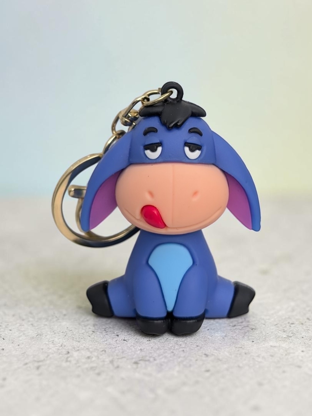 Disney Winnie the Pooh Eeyore Silicone 3D Figure Keychain Bag Charm NWOT